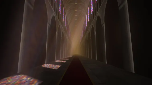 Still from Cathedral 01, Nave Pillars Dolly