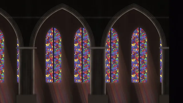 Still from Cathedral 04, Gothic Arcade Parallax