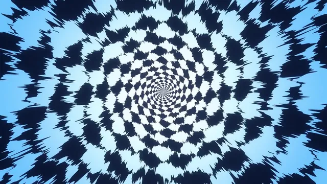 Still from Op-Art 10, Ice Double-Spiral Moire